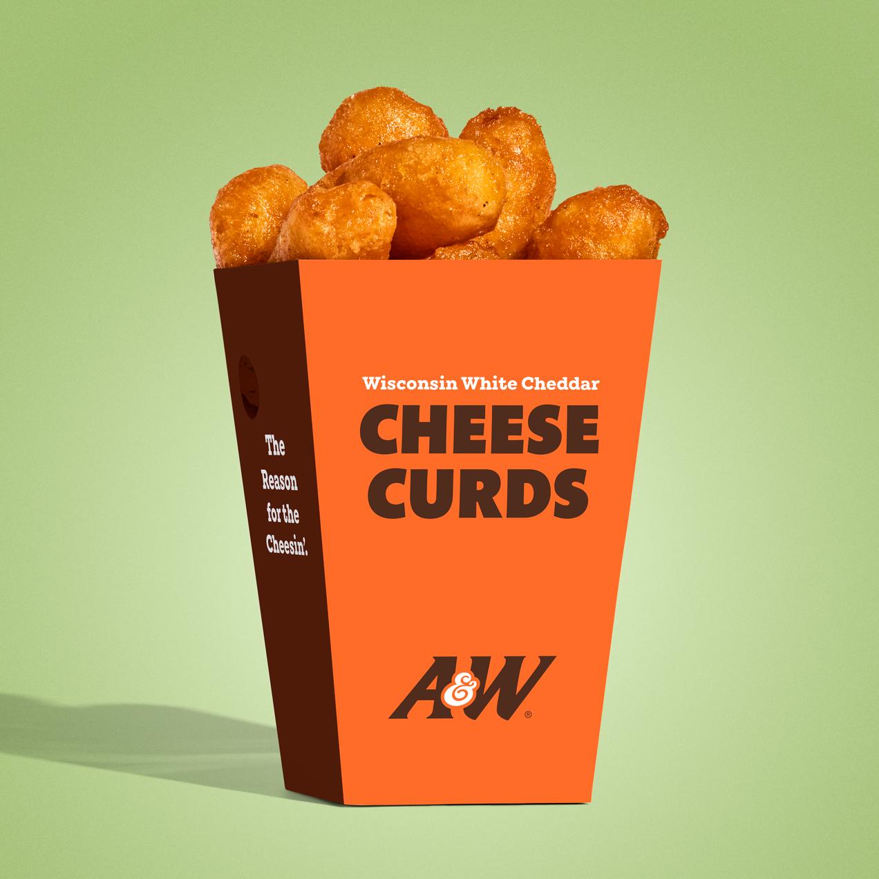 Cheese curds on a gradient background