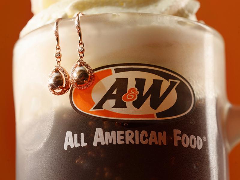 Root beer earrings