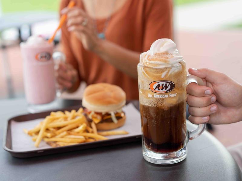 Holding Root Beer Float