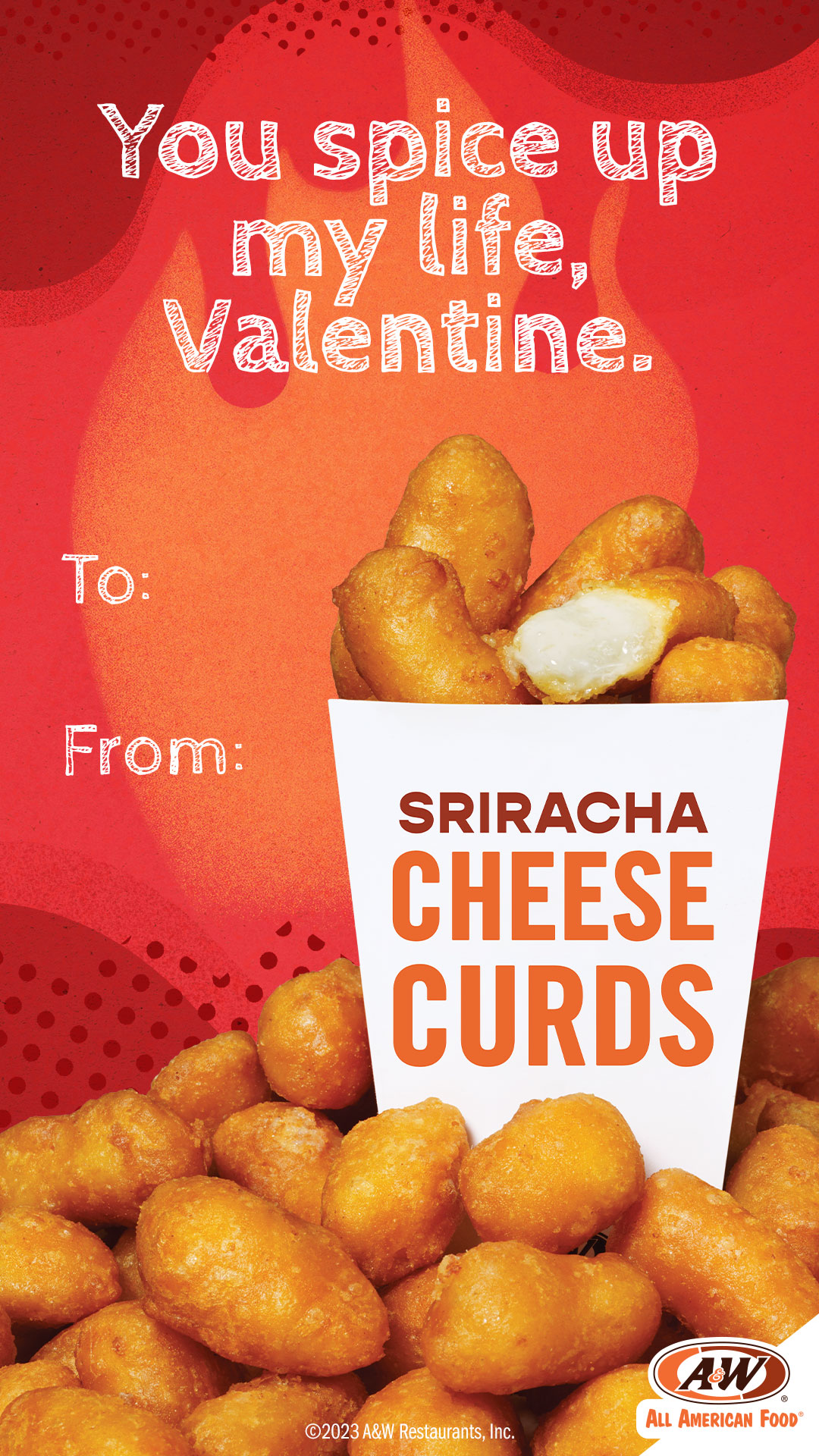 Sriracha Curds Valentine's Day card